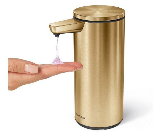 Dispenser per sapone automatico oro lucido in acciaio 266 ml – simplehuman
