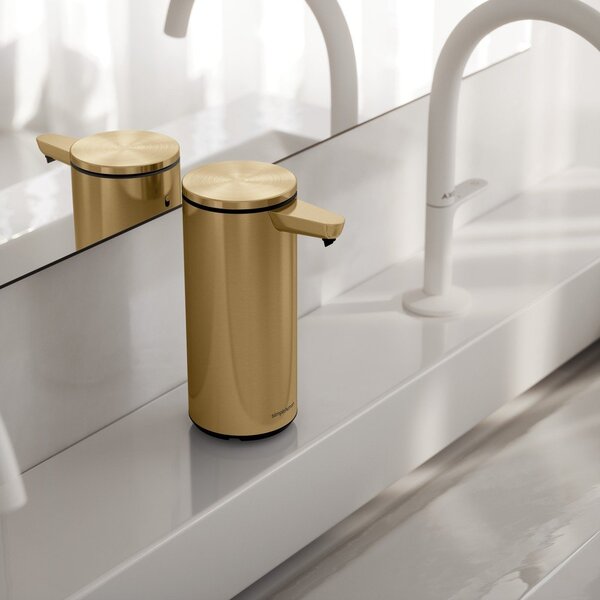 Dispenser per sapone automatico oro lucido in acciaio 266 ml – simplehuman
