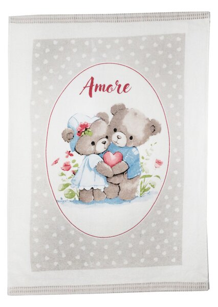 Strofinaccio spugna Amore 50x70 cm