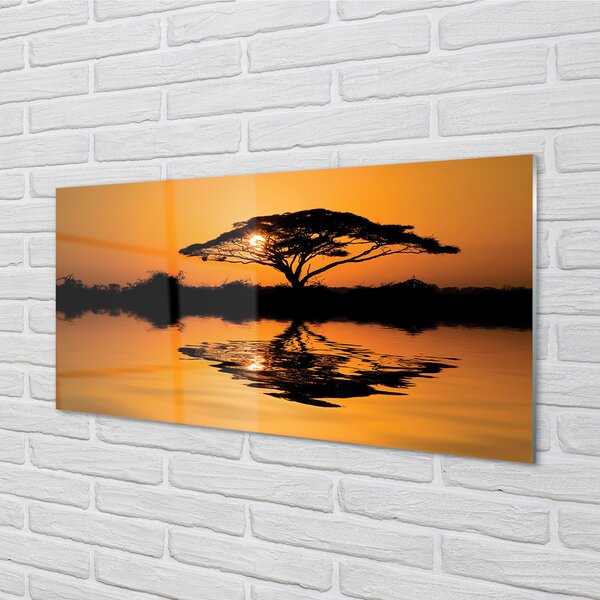 Pannello paraschizzi cucina albero occidentale 100x50 cm
