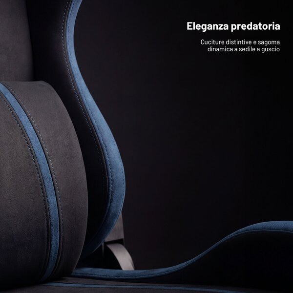 Sedia gaming in tessuto nero-blu Diablo X-One 2.0 Night Blue Small