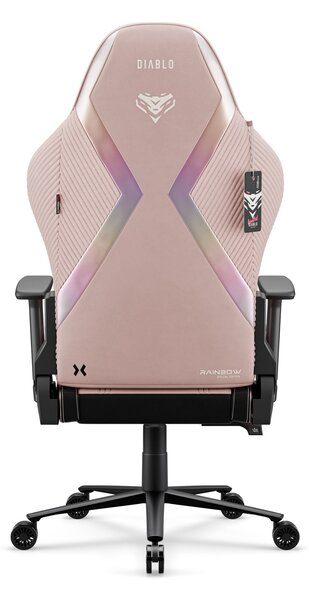 Sedia gaming rosa in tessuto X-Horn 2.0 Rainbow Pink, Normal
