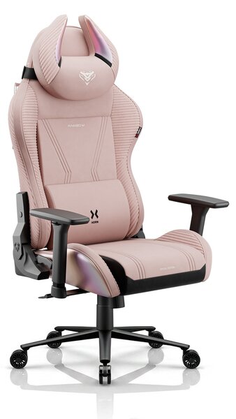 Sedia gaming rosa in tessuto X-Horn 2.0 Rainbow Pink, Normal