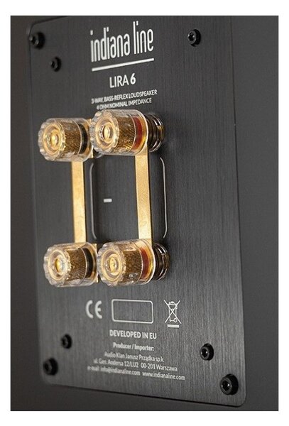 Indiana Line Lira 6 Black Coppia Casse Pavimento 200W 3vie T2,8 M12 2xW17,5 BassReflex