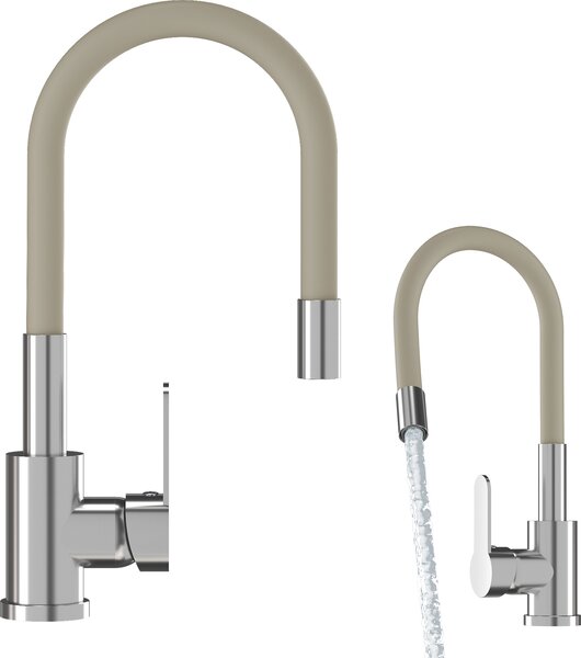 Granitan - Rubinetto da cucina - Rubinetto per lavello - Orientabile a 360° - Cartuccia in Vetroceramica - Beige - GRADO