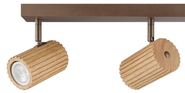 Brilliant Plafoniera soffitto Lakewood, dimmerabile, Legno chiaro, Soggiorno / Sala da pranzo, Legno, Moderno, Plafoniera