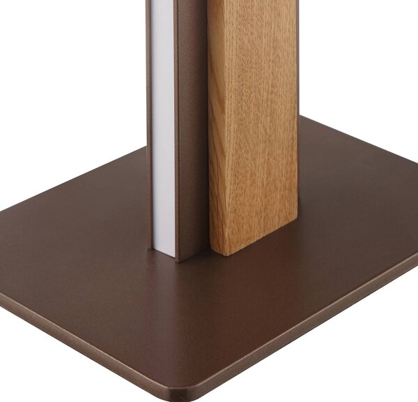 Brilliant Lampada da tavolo a LED Arviso, dimmerabile, Legno chiaro, Soggiorno / Sala da pranzo, Legno, Moderno, Lampada da tavolo LED