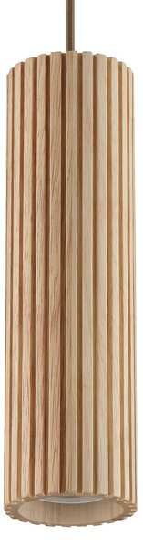 Brilliant Lampada a sospensione Lakewood, dimmerabile, Legno chiaro, Soggiorno / Sala da pranzo, Legno, Moderno, Lampada a sospensione