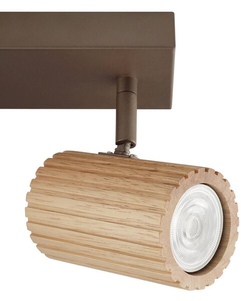 Brilliant Plafoniera soffitto Lakewood, dimmerabile, Legno chiaro, Soggiorno / Sala da pranzo, Legno, Moderno, Plafoniera