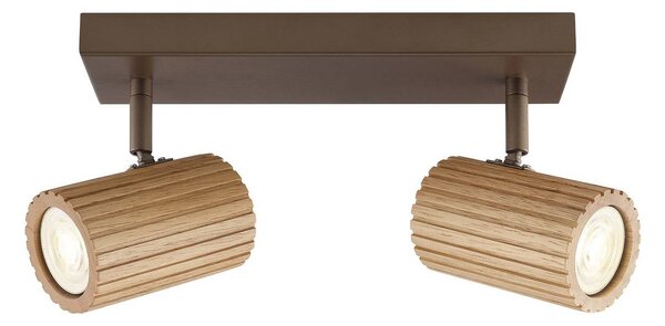Brilliant Plafoniera soffitto Lakewood, dimmerabile, Legno chiaro, Soggiorno / Sala da pranzo, Legno, Moderno, Plafoniera