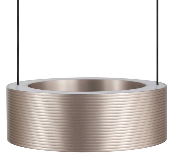 Brilliant Lampada LED a sospensione Axion, nera/marrone, lunghezza 118 cm, CCT dimmerabile, Marrone / Ruggine, Soggiorno / Sala da pranzo, Metallo, Moderno