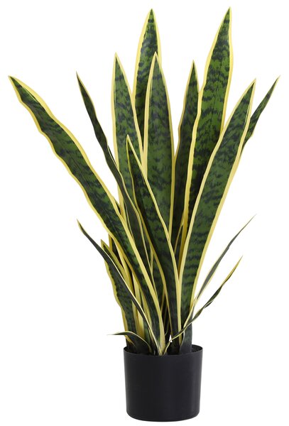 Outsunny Sanseveria Artificiale in Vaso, Pianta da Esterno e Interno con 21 Foglie (Ф15cm x 80cm)|Aosom