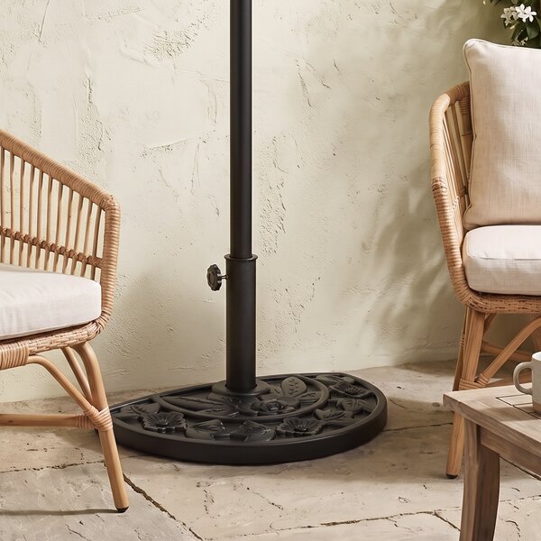 Outsunny Base per Ombrellone con Palo da 35mm / 38mm / 48mm Cemento Φ50x32x32cm|Aosom