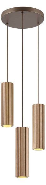 Brilliant Lampada a sospensione Lakewood, dimmerabile, Legno chiaro, Soggiorno / Sala da pranzo, Legno, Moderno, Lampada a sospensione