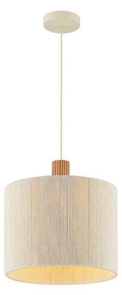 Brilliant Lampada a sospensione Arlo, dimmerabile, Crema / Ambra, Soggiorno / Sala da pranzo, Tessuto / Stoffa / Seta, Moderno, Lampada a sospensione