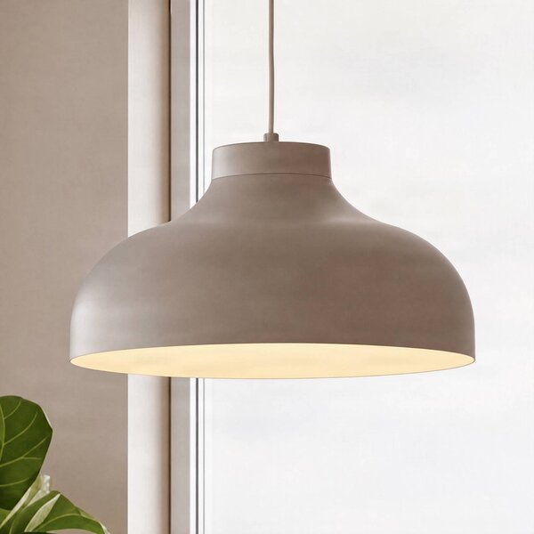 Lampada a sospensione Basca Luminex, dimmerabile, Crema / Ambra, Soggiorno / Sala da pranzo, Metallo, Lampada a sospensione