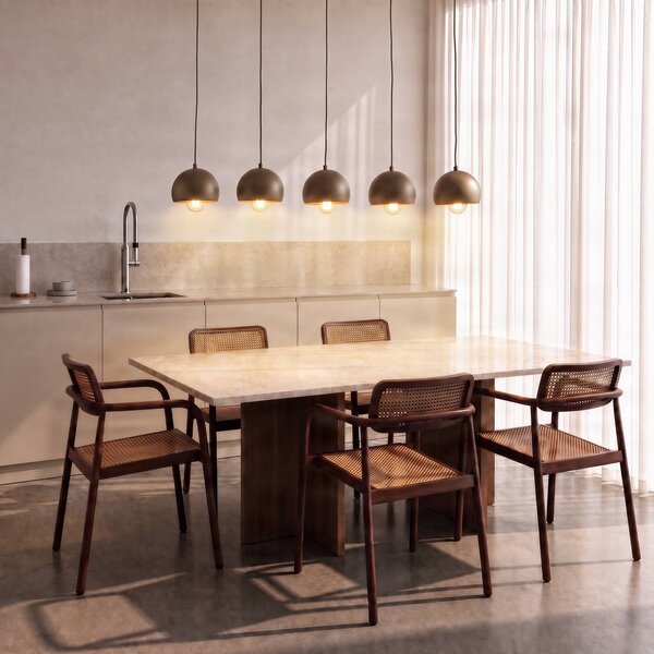 Lampada a sospensione Sool Luminex, dimmerabile, Crema / Ambra, Soggiorno / Sala da pranzo, Metallo, Lampada a sospensione
