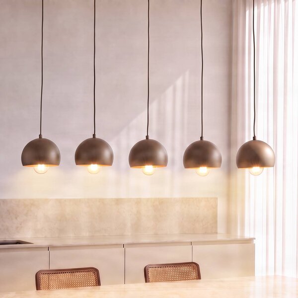 Lampada a sospensione Sool Luminex, dimmerabile, Crema / Ambra, Soggiorno / Sala da pranzo, Metallo, Lampada a sospensione