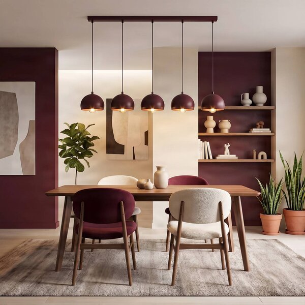 Lampada a sospensione Sool Luminex, dimmerabile, Rosso, Soggiorno / Sala da pranzo, Metallo, Lampada a sospensione