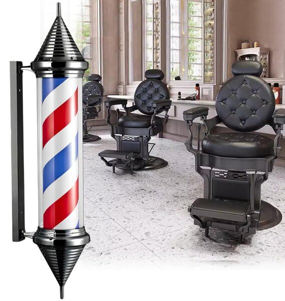 Plafon colonna lampada LED barbershop insegna pubblicitaria salone 103cm
