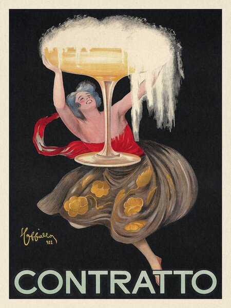Stampa artistica Contratto Vintage Alcohol Ad - Leonetto Cappiello, (30 x 40 cm)