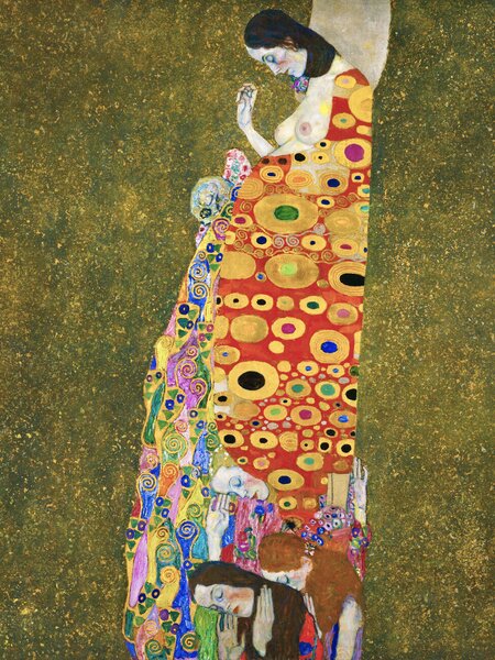 Stampa artistica Hope Female Nude - Gustav Klimt, (30 x 40 cm)
