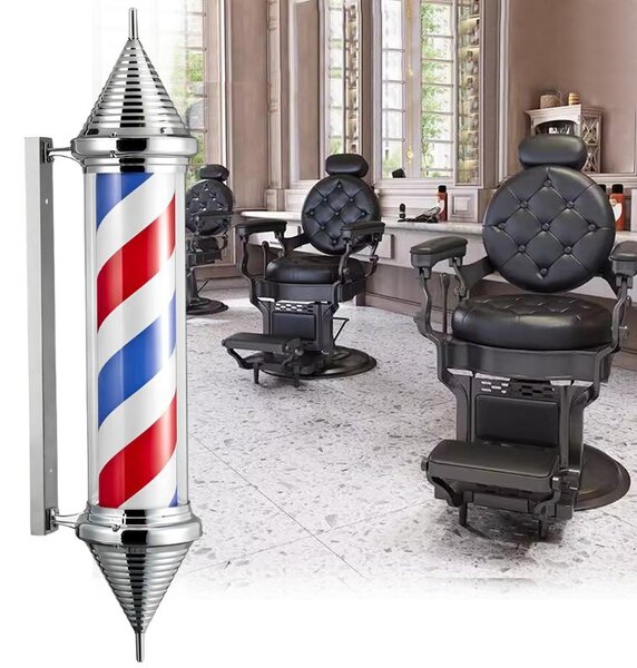 Plafon colonna lampada LED da barbiere insegna pubblicitaria salone 129,5 cm