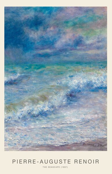 Stampa artistica The Seascape Vintage Ocean Seaside Painting - Renoir, (26.7 x 40 cm)