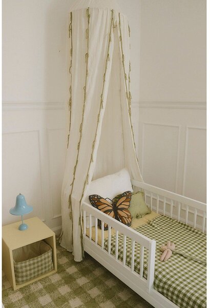 Tappeto per bambini verde in cotone lavabile/tessuto a mano 90x120 cm Vichy – Lorena Canals