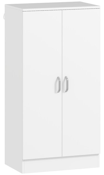 HOMCOM Armadio Scarpiera a 6 Ripiani Regolabili in Legno Bianco, 55x35x108 cm | Aosom Italy