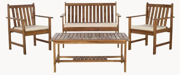 Set salotto da giardino in legno di acacia Burbank 4 pz