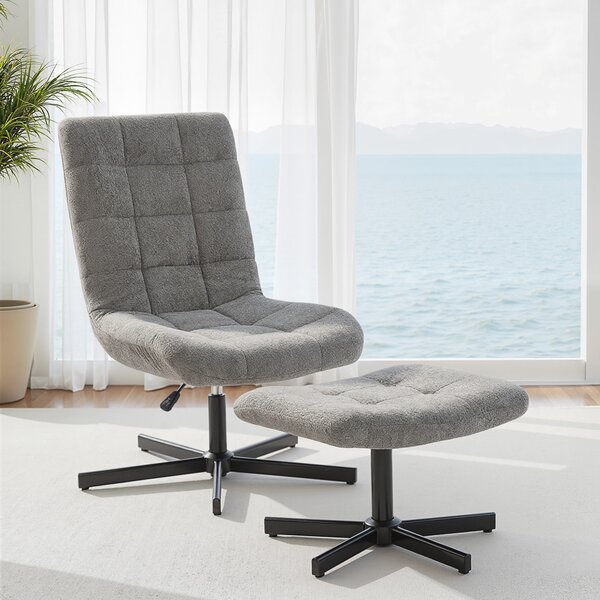 HOMCOM Poltrona Reclinabile su 4 Livelli Effetto Velluto con Poggiapiedi Indipendente, 66x80x93-104 cm, Grigio | Aosom Italy