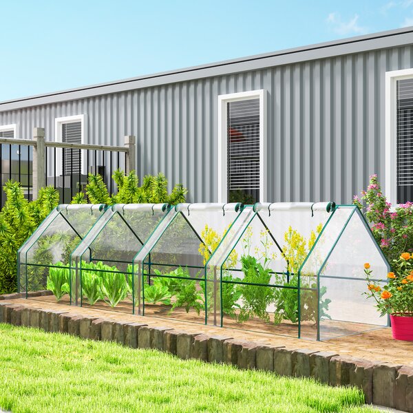 Outsunny Serra a tunnel con struttura tubolare da Giardino con Copertura in PE Rinforzato e Telaio in Acciaio, 180x90x90cm, Trasparente | Aosom Italy