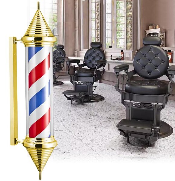 Plafon colonna lampada LED barbershop insegna pubblicitaria salone 103cm