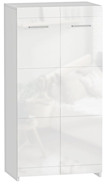 HOMCOM Scarpiera Ingresso Armadio Moderno 5 Ripiani Regolabili 55x36x108 cm Bianco | Aosom Italy