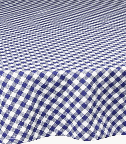 Tovaglia rotonda a quadri Vichy Blu