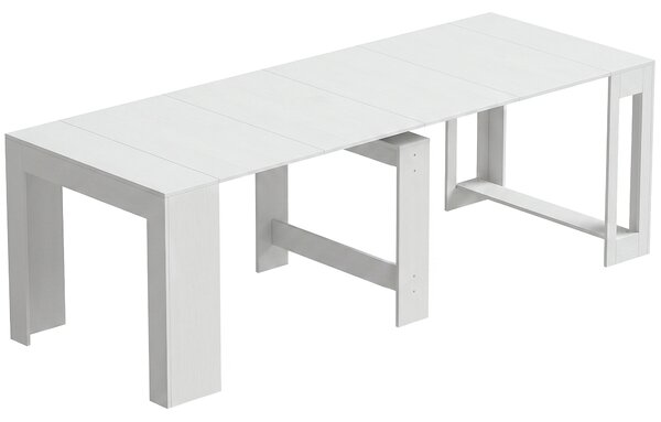 HOMCOM Tavolo Estensibile Convertibile a Console per 10 Persone, Bianco | Aosom Italy