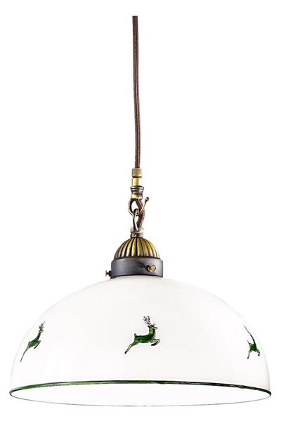 Kolarz 731.30.101 - Lampadario a sospensione con filo NONNA 1xE27/75W/230V diametro 30 cm cervo verde