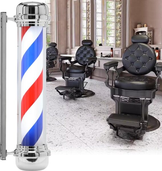Plafon colonna lampada LED barbershop insegna pubblicitaria salone 154,5 cm