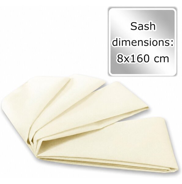 Nastro per fissaggio tende da giardino 160x8 cm crema