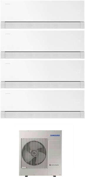 Samsung Climatizzatore Quadri Split Inverter 12000+12000+12000+12000 Btu Condizionatore con Pompa di Calore Gas R32 Wi-Fi Classe A++/A+ (Unit Inte