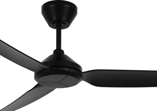 Ventilatore da soffitto Polis, nero, Ø 137 cm, silenzioso Beacon Lighting, Polis, Nero, Soggiorno, Plastica, Moderno