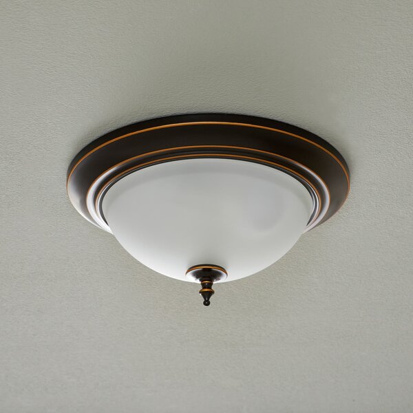 Plafoniera Westinghouse, Harwell, dimmerabile, Bronzo / Ottone anticato, Soggiorno, Metallo, Antico