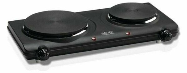 Haeger HP-02B.013A Piani cottura Neri Piano cottura 42,5 cm Bruciatore a spirale 2 zona(e)