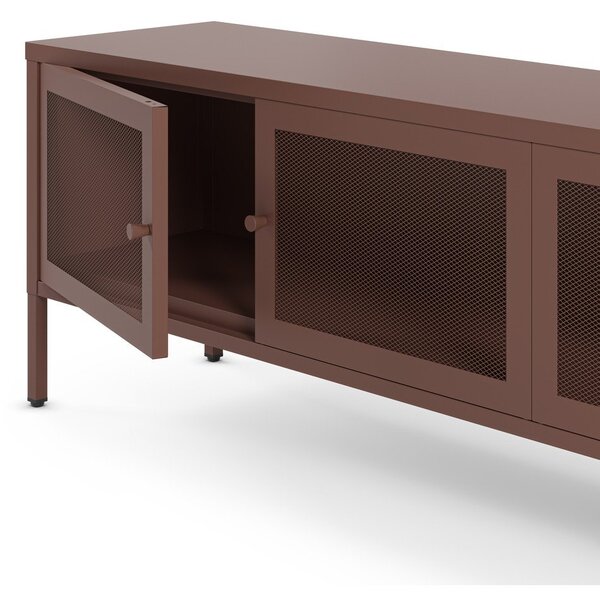 Mobile TV burgundy in metallo 160x50x35 cm Fayna – Marckeric