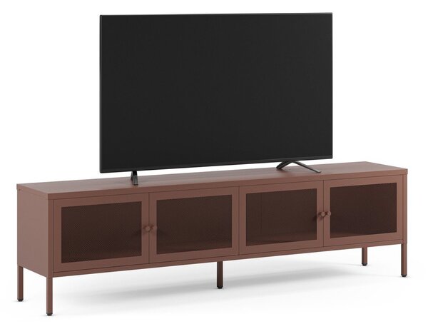 Mobile TV burgundy in metallo 160x50x35 cm Fayna – Marckeric