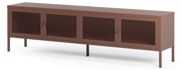 Mobile TV burgundy in metallo 160x50x35 cm Fayna – Marckeric