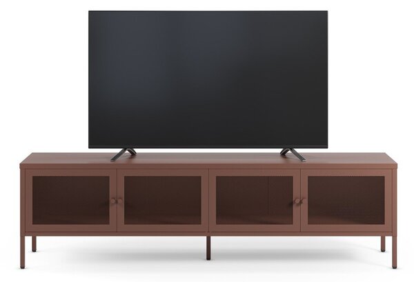Mobile TV burgundy in metallo 160x50x35 cm Fayna – Marckeric