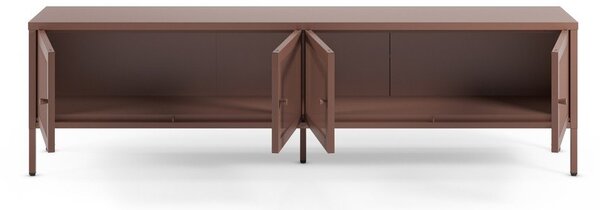 Mobile TV burgundy in metallo 160x50x35 cm Fayna – Marckeric