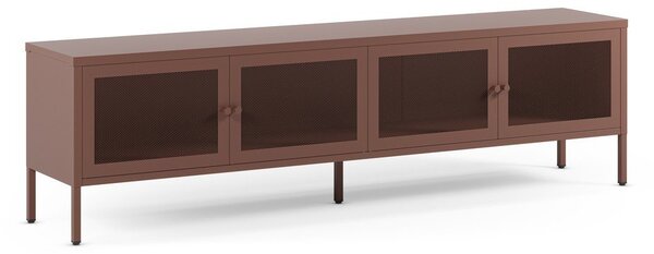 Mobile TV burgundy in metallo 160x50x35 cm Fayna – Marckeric